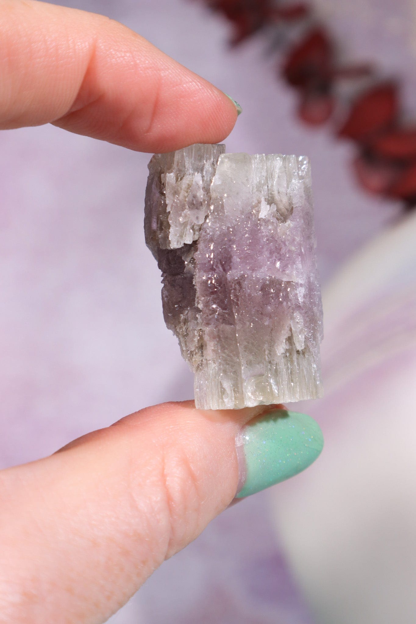 Purple Aragonite - Pesquera Spain Minerals Tali & Loz Crystals