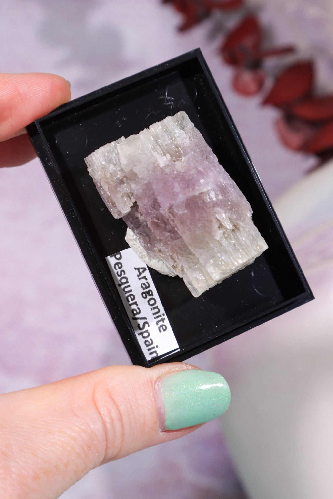 Purple Aragonite - Pesquera Spain Minerals Tali & Loz Crystals