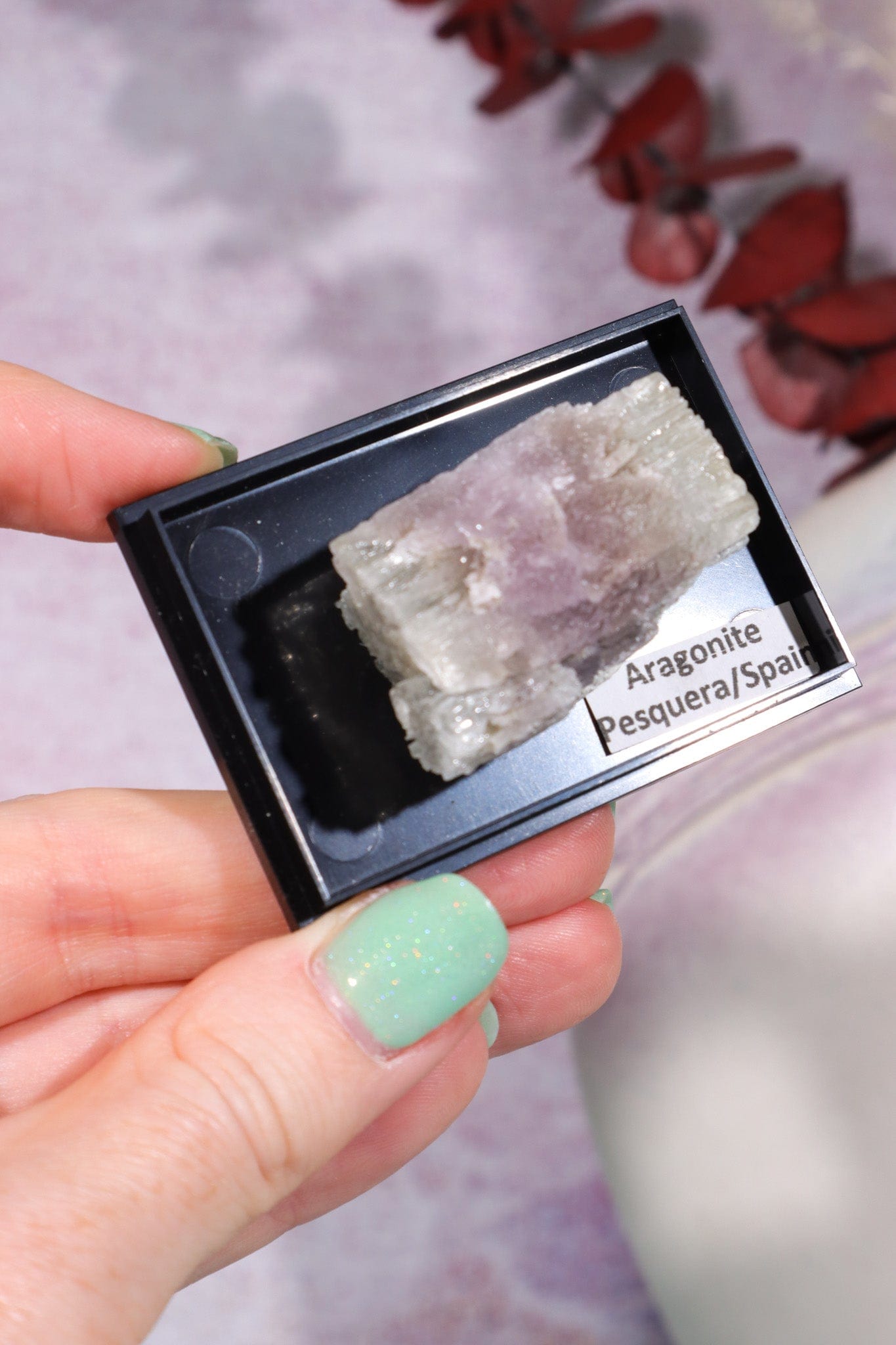 Purple Aragonite - Pesquera Spain Minerals Tali & Loz Crystals