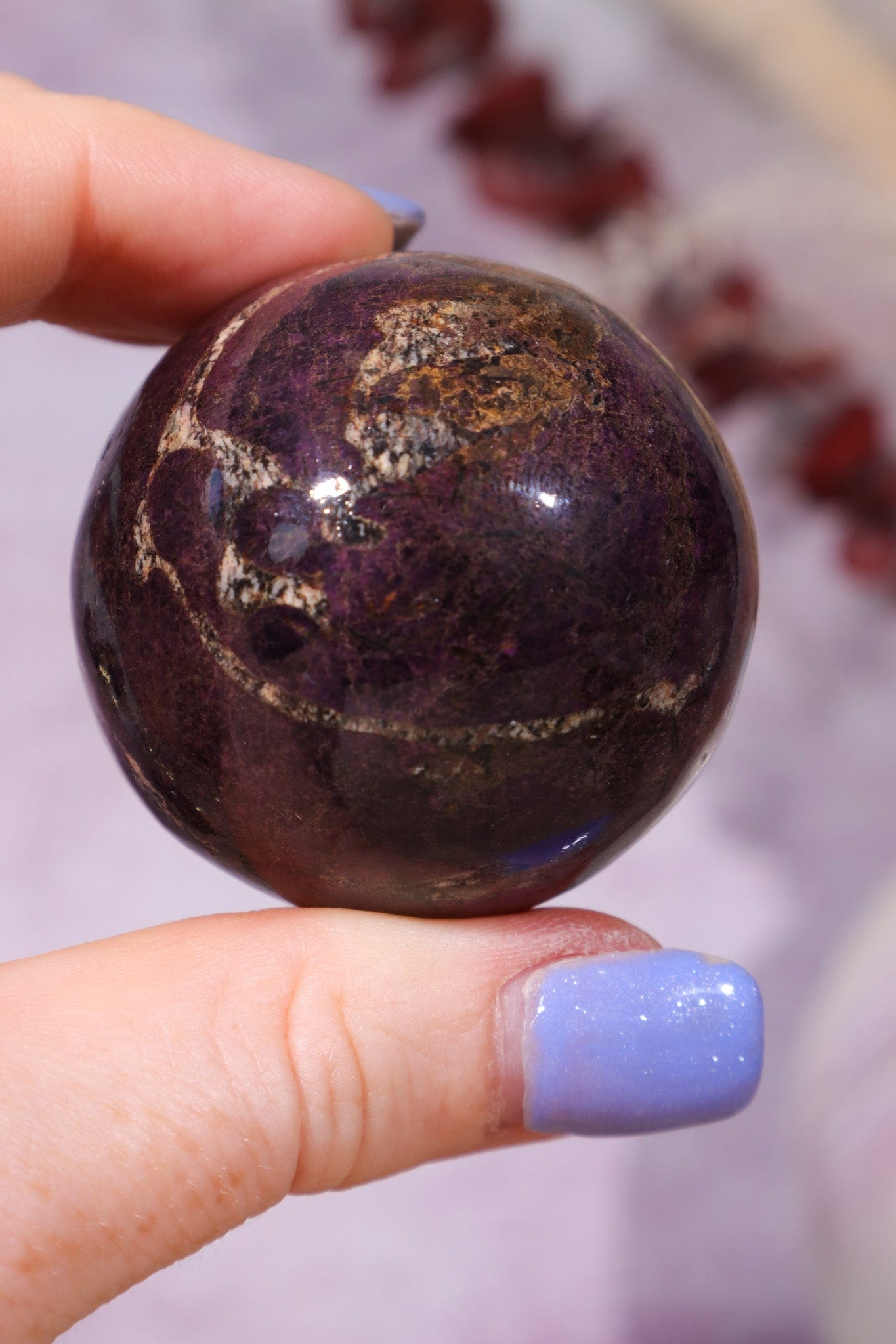 Purpurite Sphere 140gr Spheres Tali & Loz Crystals