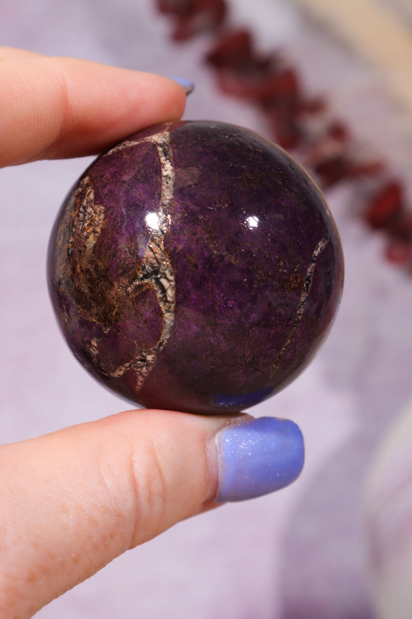 Purpurite Sphere 140gr Spheres Tali & Loz Crystals