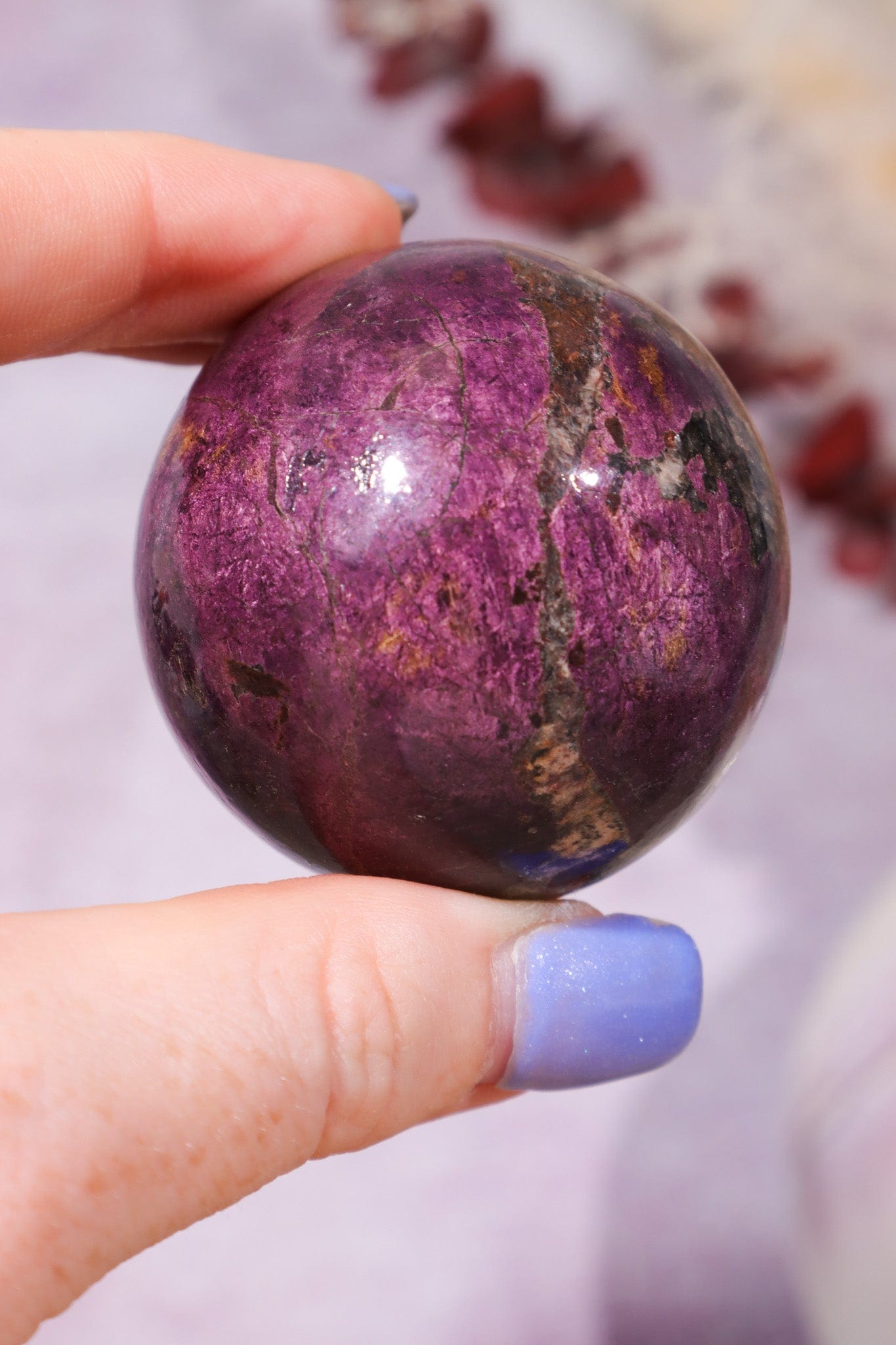 Purpurite Sphere 170gr Spheres Tali & Loz Crystals