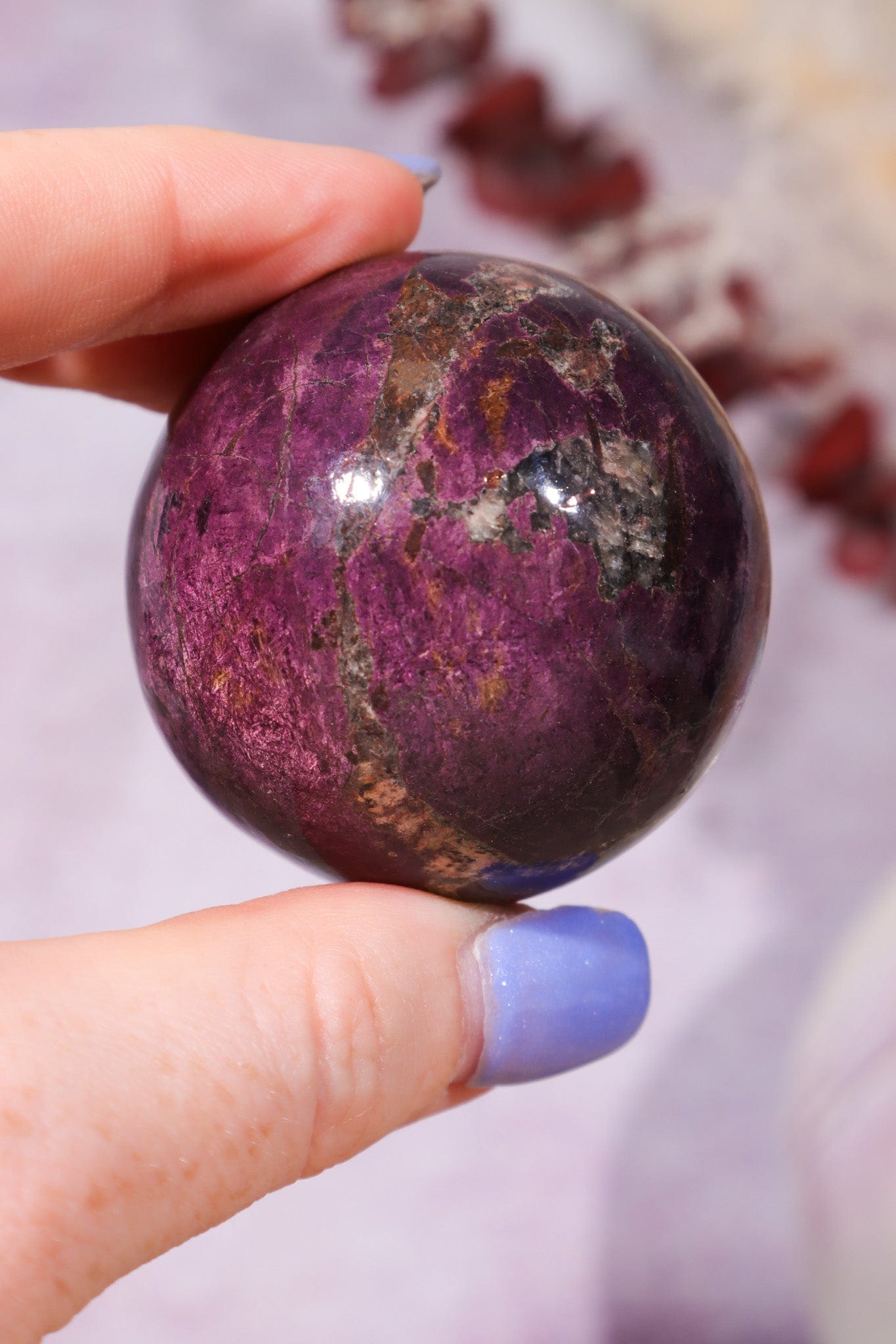 Purpurite Sphere 170gr Spheres Tali & Loz Crystals