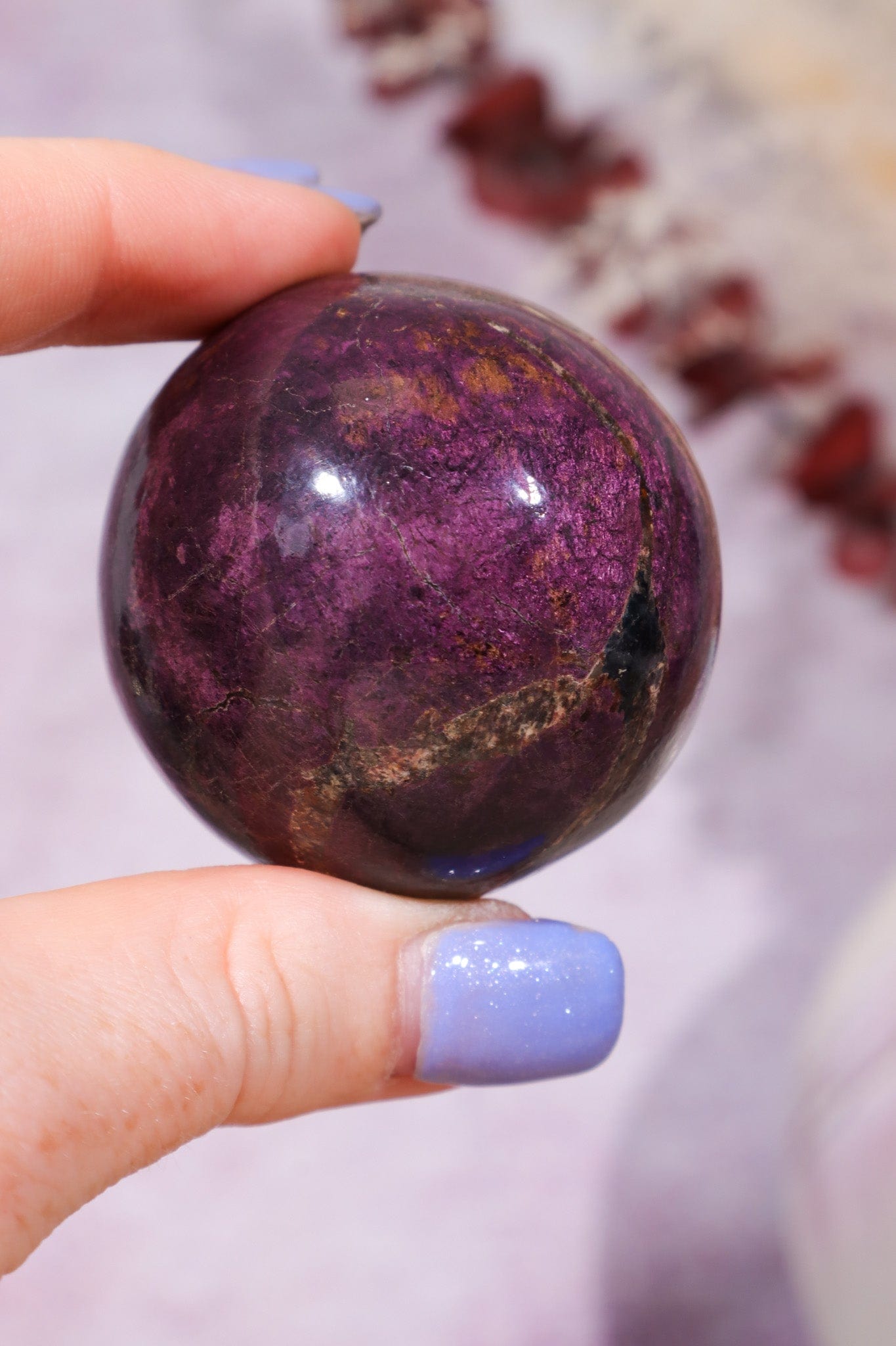 Purpurite Sphere 170gr Spheres Tali & Loz Crystals