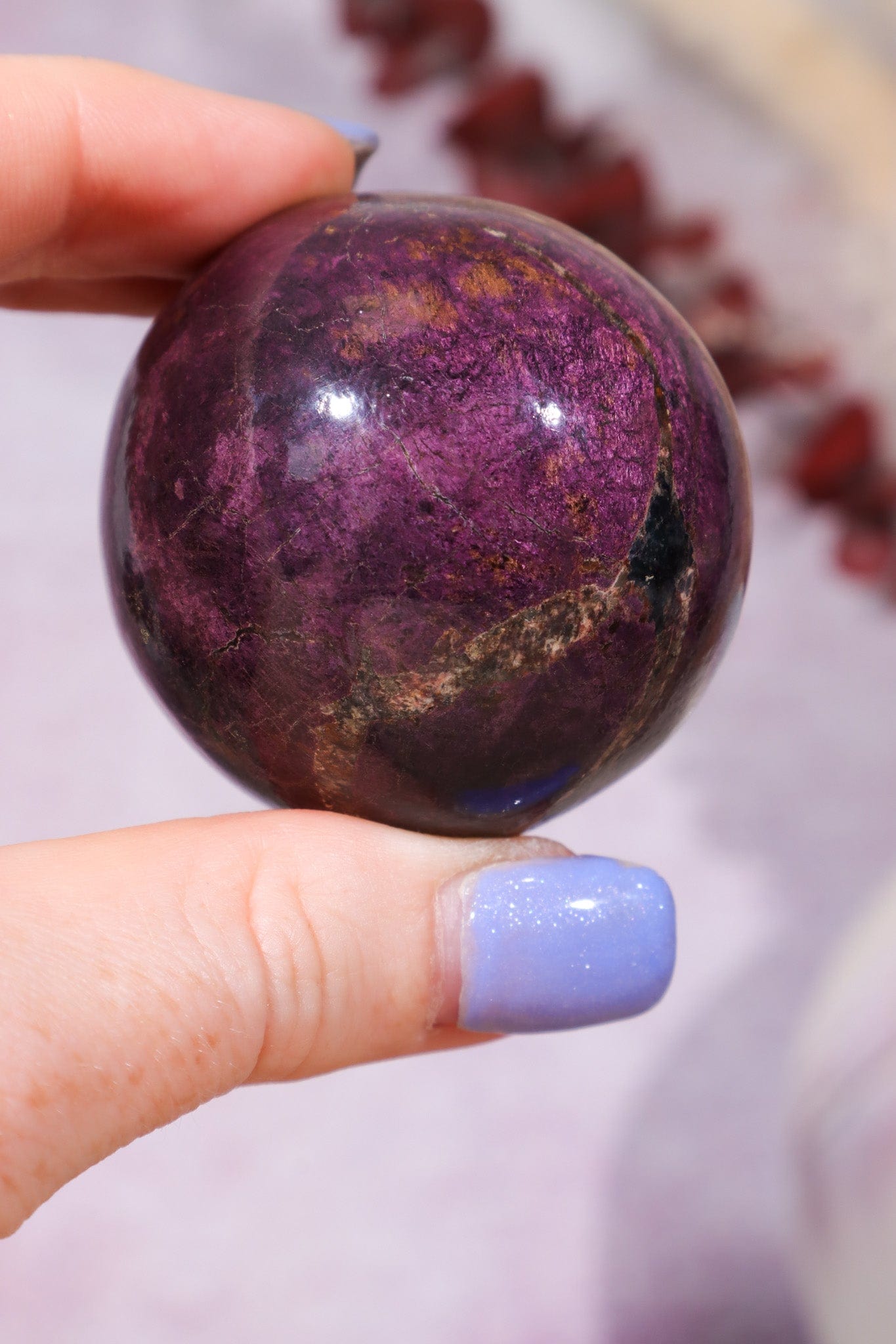 Purpurite Sphere 170gr Spheres Tali & Loz Crystals