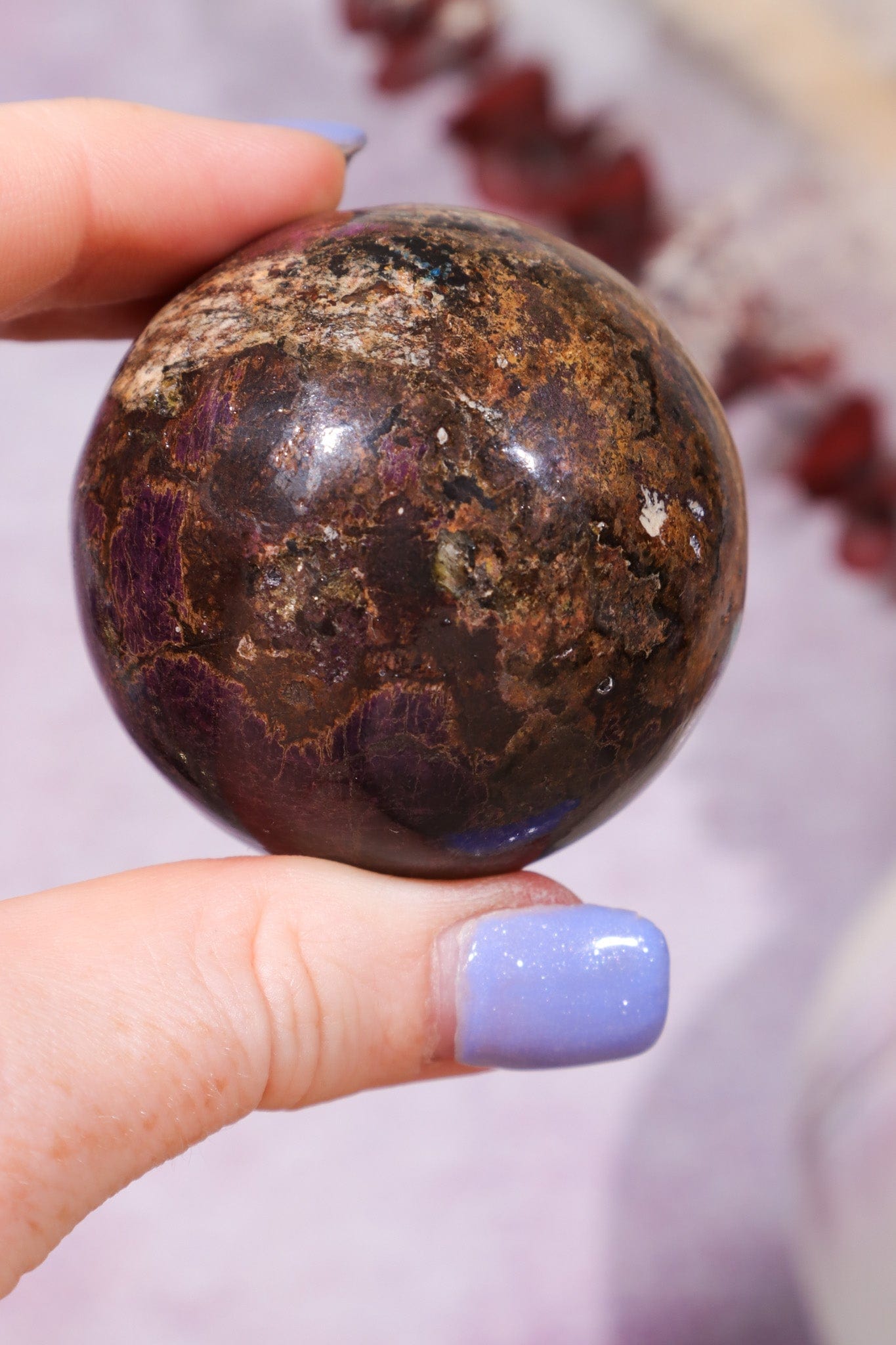Purpurite Sphere 198gr Spheres Tali & Loz Crystals