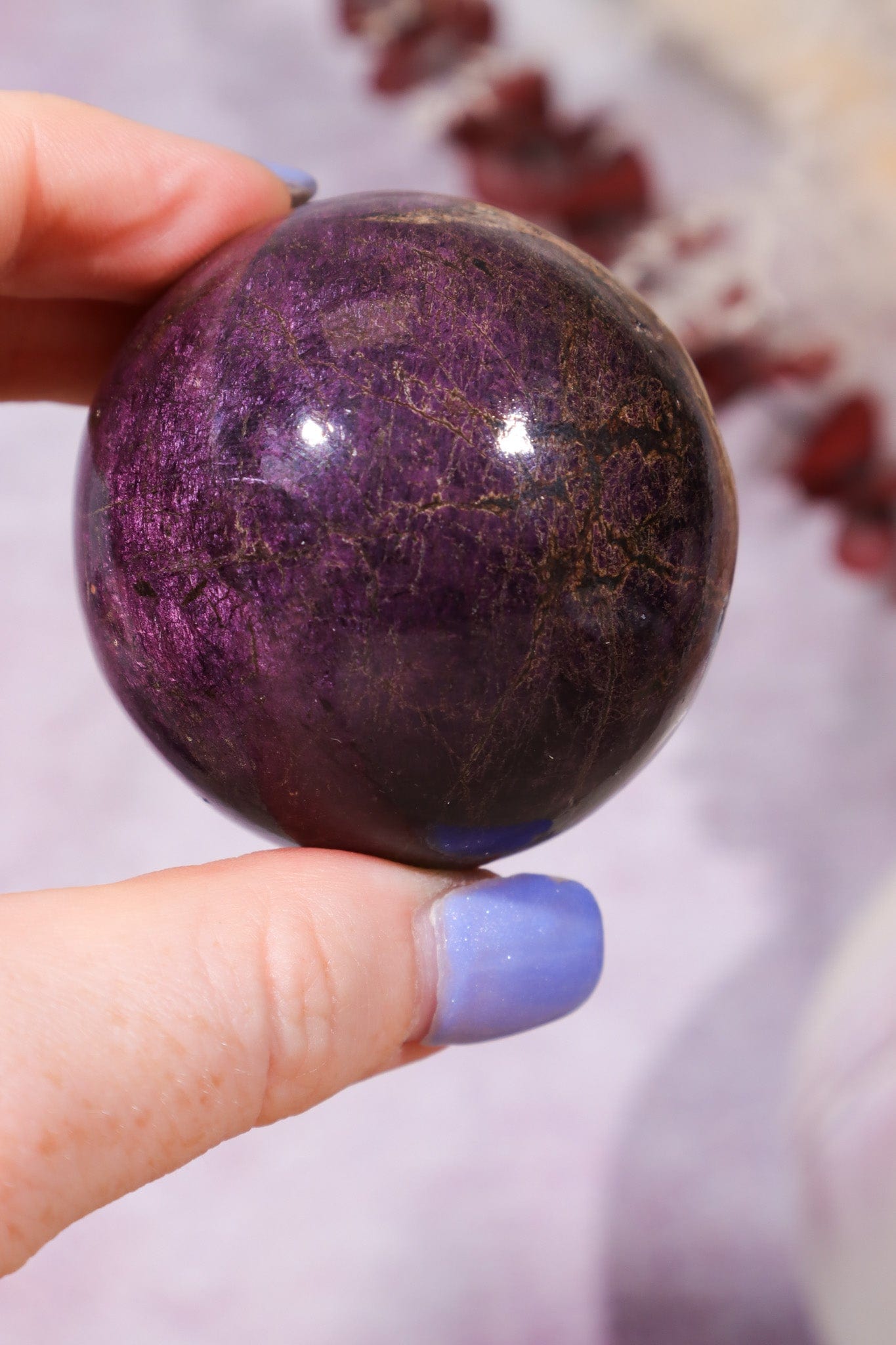 Purpurite Sphere 198gr Spheres Tali & Loz Crystals