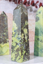 Pyrite In Serpentine Towers, Intuitively Chosen Towers Tali & Loz Crystals