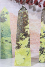 Pyrite In Serpentine Towers, Intuitively Chosen Towers Tali & Loz Crystals