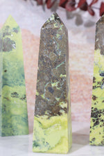 Pyrite In Serpentine Towers, Intuitively Chosen Towers Tali & Loz Crystals