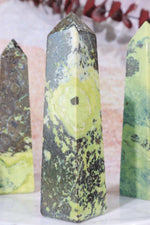 Pyrite In Serpentine Towers, Intuitively Chosen Towers Tali & Loz Crystals