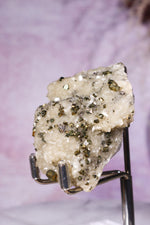 Pyrite on Dolomite Mineral Specimen 6.3cm Tali & Loz Crystals