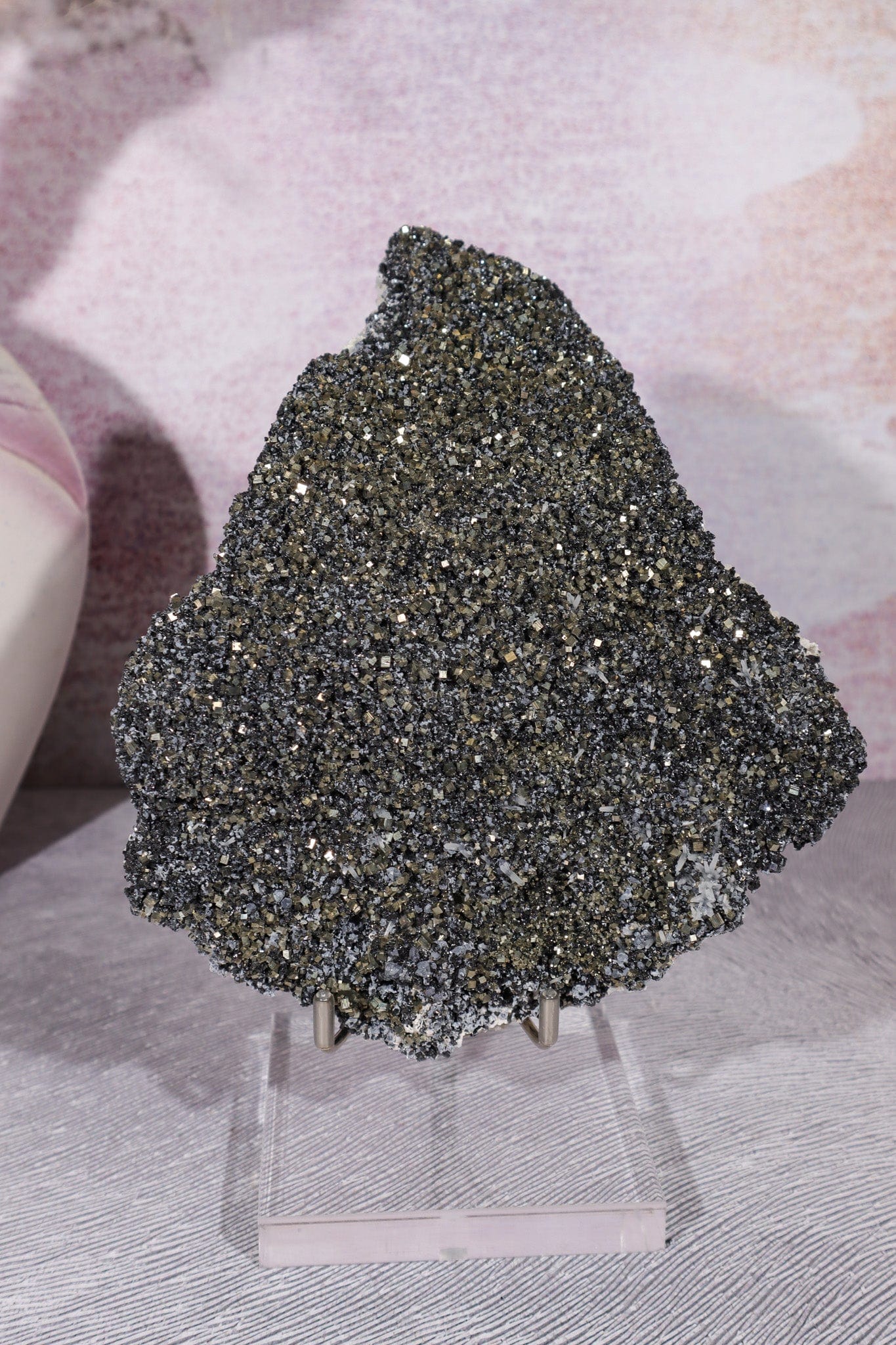 Pyrite With Galena And Quartz Details, Bulgaria 18.5cm Minerals Tali & Loz