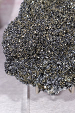 Pyrite With Galena And Quartz Details, Bulgaria 18.5cm Minerals Tali & Loz