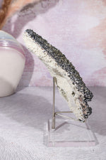 Pyrite With Galena And Quartz Details, Bulgaria 18.5cm Minerals Tali & Loz