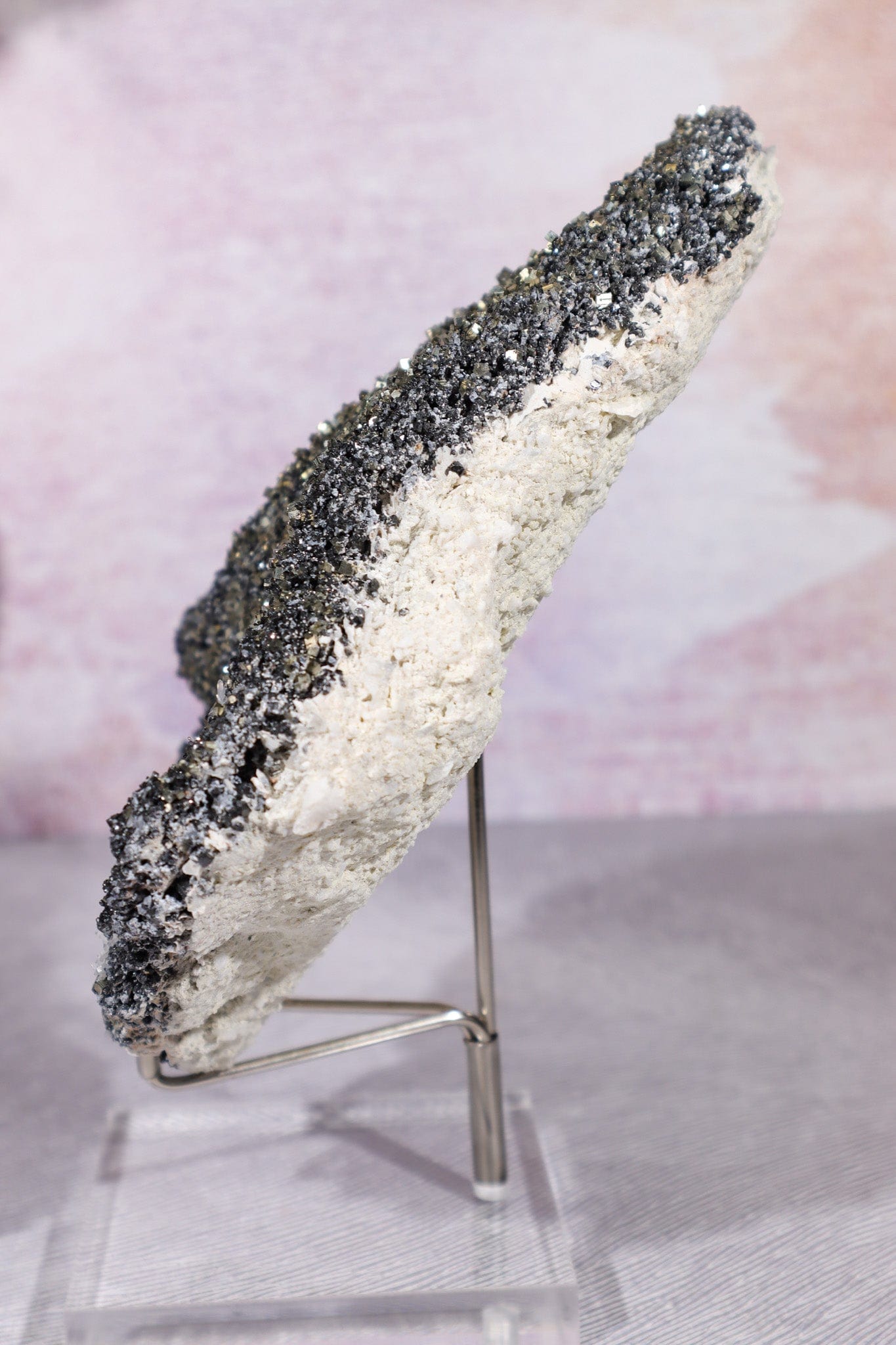 Pyrite With Galena And Quartz Details, Bulgaria 18.5cm Minerals Tali & Loz