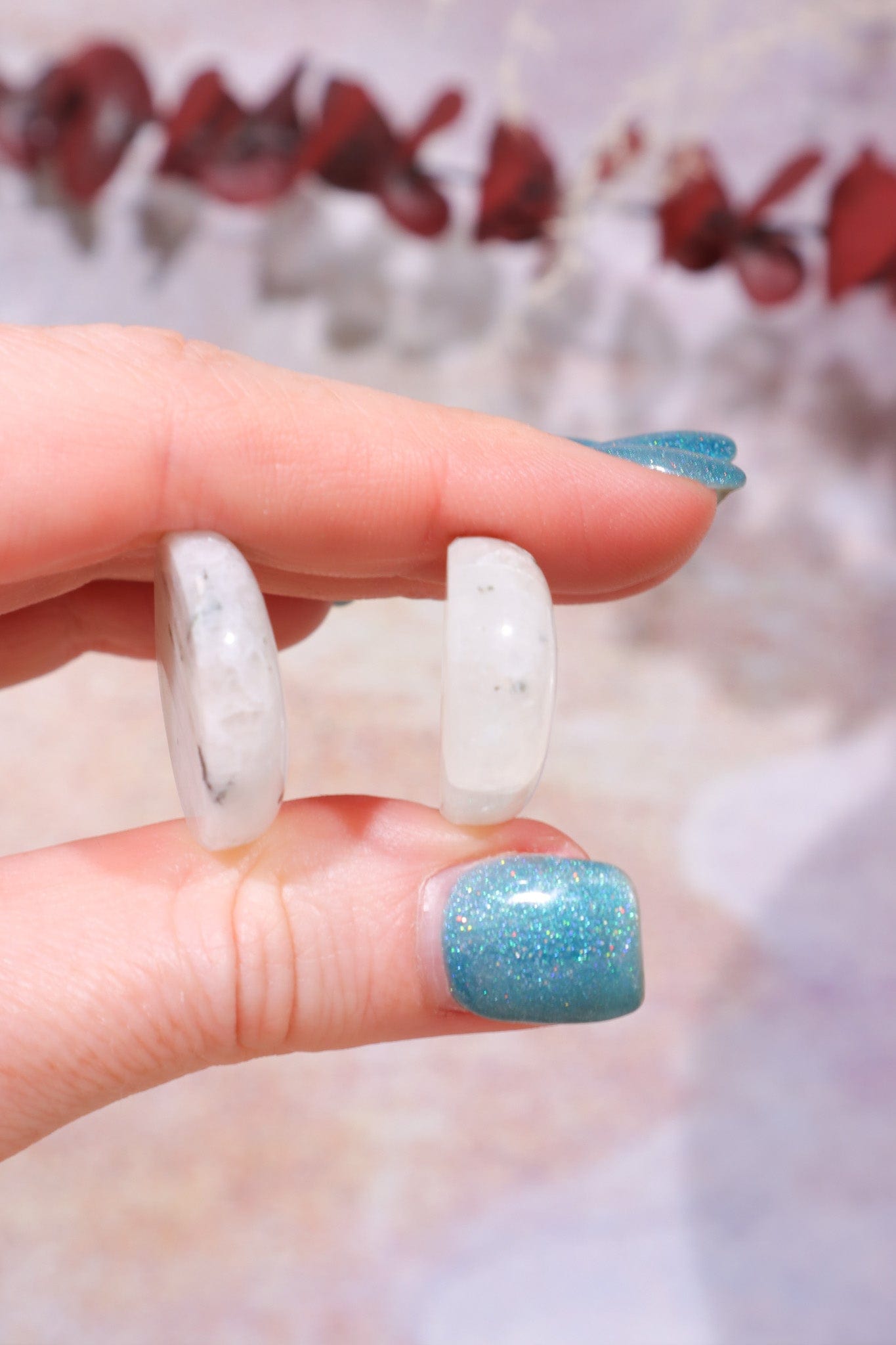 Rainbow Moonstone Cabochons Round and Oval Cabochons Tali & Loz Crystals