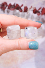 Rainbow Moonstone Cabochons Square and Rectangle Cabochons Square (1.5/2cm) Tali & Loz Crystals