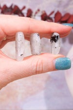 Rainbow Moonstone Cabochons Square and Rectangle Cabochons Tali & Loz Crystals