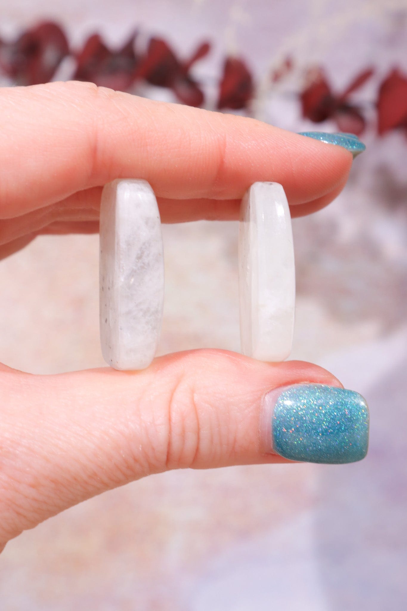 Rainbow Moonstone Cabochons Square and Rectangle Cabochons Tali & Loz Crystals