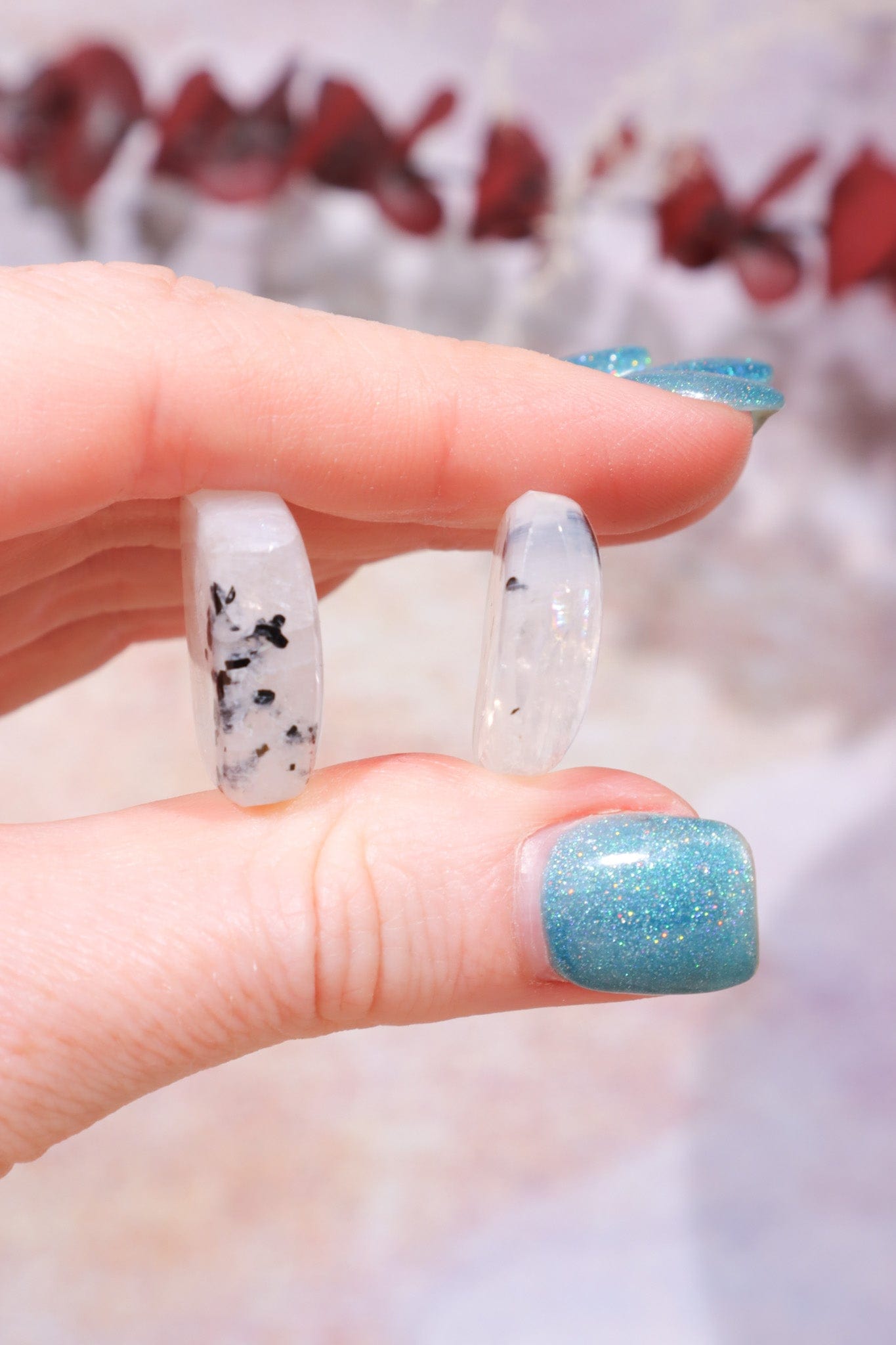 Rainbow Moonstone Cabochons Square and Rectangle Cabochons Tali & Loz Crystals