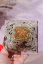 Rainbow Moonstone Orgone Pyramid 6.5cm - Tali & Loz Crystals