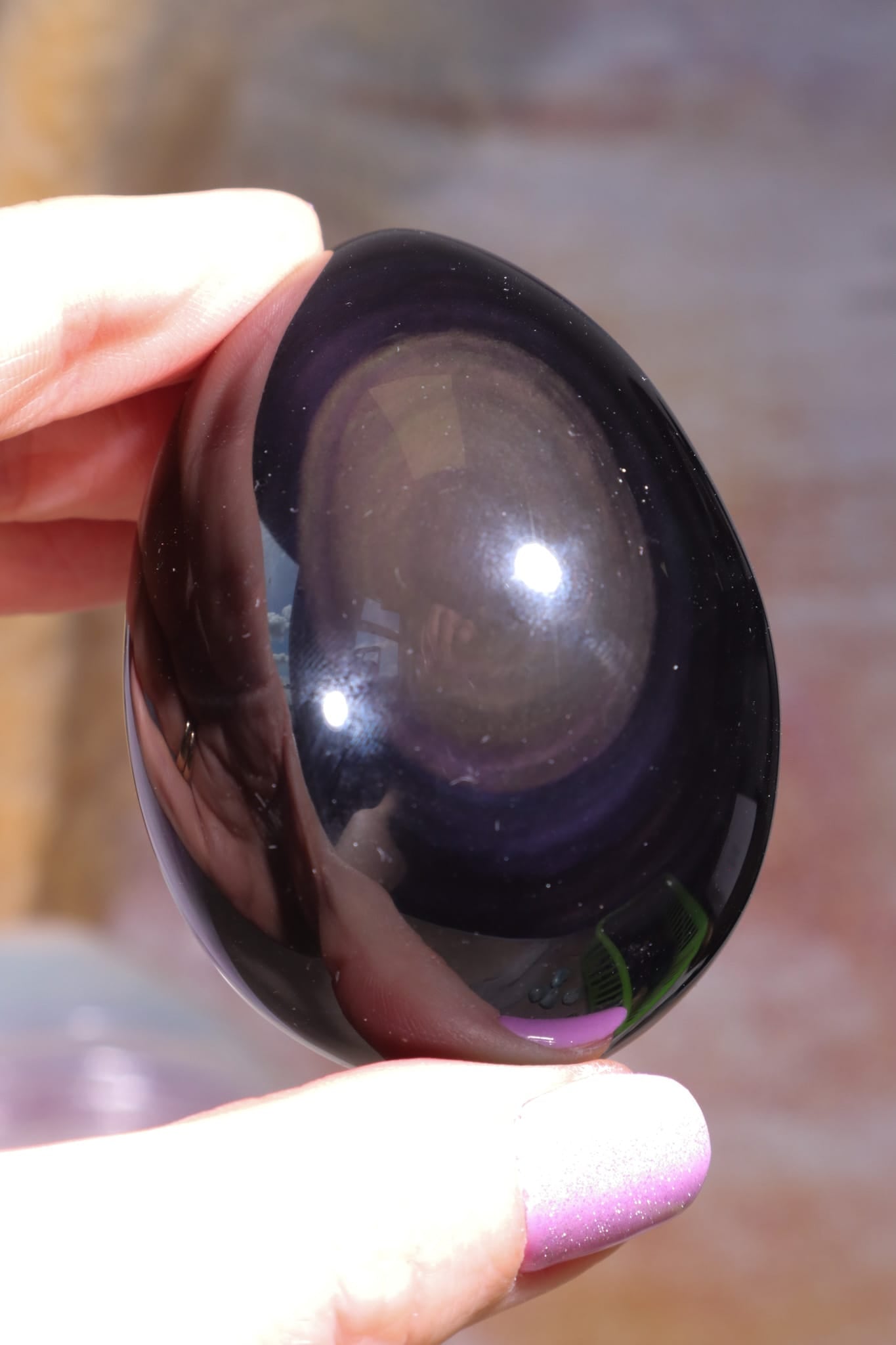 Rainbow Obsidian Egg | 5.9cm | Mexico Eggs Tali & Loz Crystals