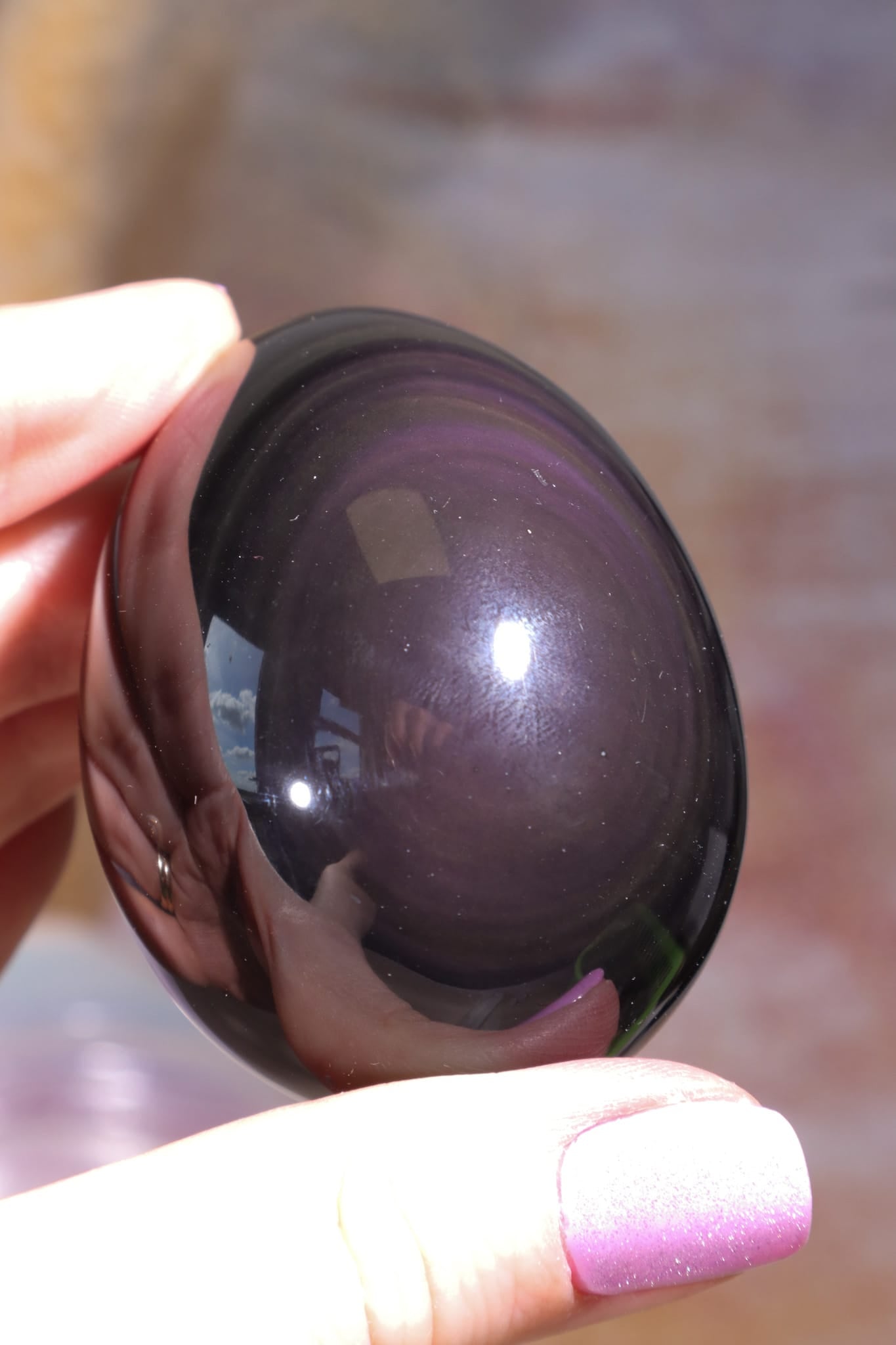 Rainbow Obsidian Egg | 5.9cm | Mexico Eggs Tali & Loz Crystals