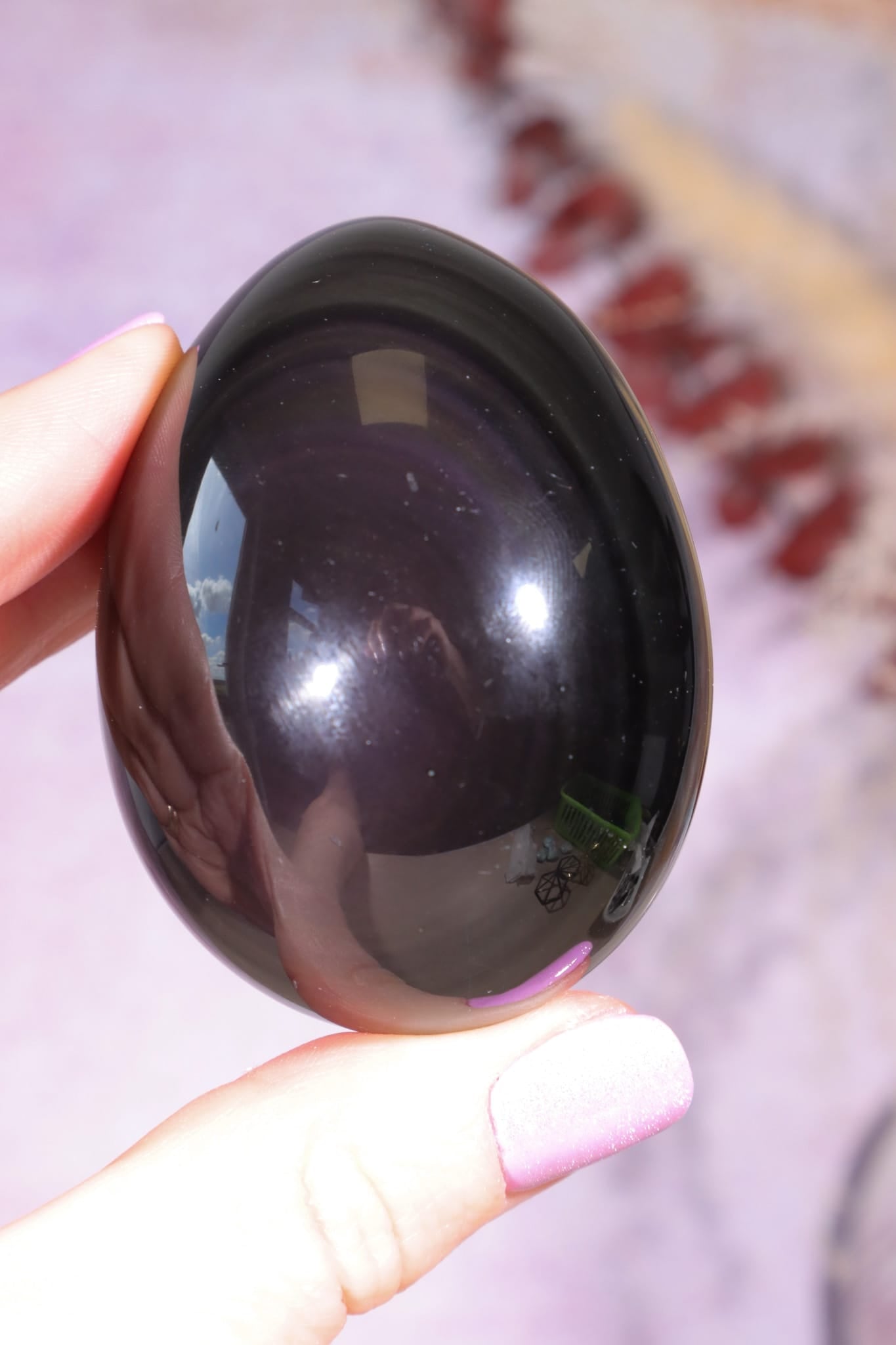 Rainbow Obsidian Egg | 5.9cm | Mexico Eggs Tali & Loz Crystals