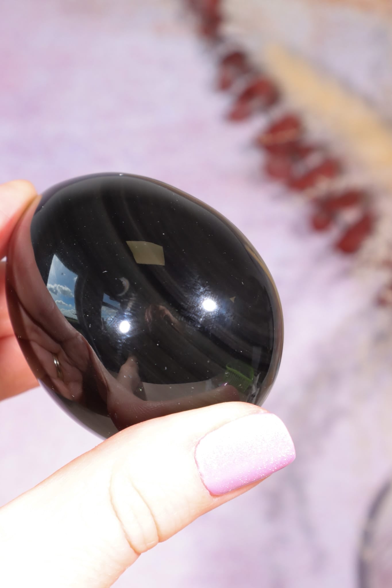 Rainbow Obsidian Egg | 5.9cm | Mexico Eggs Tali & Loz Crystals