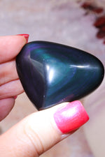 Rainbow Obsidian Heart 4.5cm Hearts Tali & Loz Crystals
