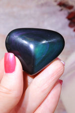 Rainbow Obsidian Heart 4.5cm Hearts Tali & Loz Crystals