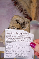 Rare Herkimer Diamond Specimen 0.6KG with Quartz, Calcite and Bitumen, New York, USA Rocks & Fossils Tali & Loz