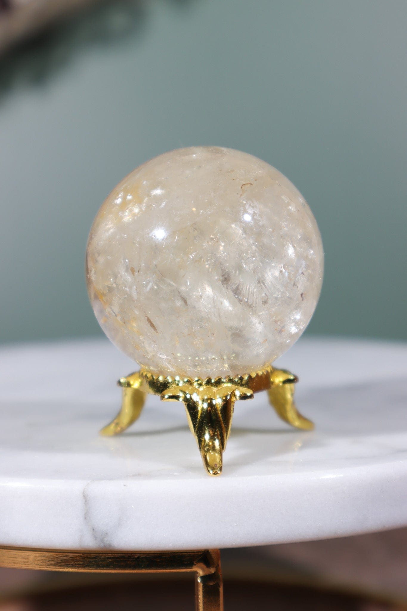 RARE Herkimer Diamond Sphere 40mm Rocks & Fossils Tali & Loz Crystals