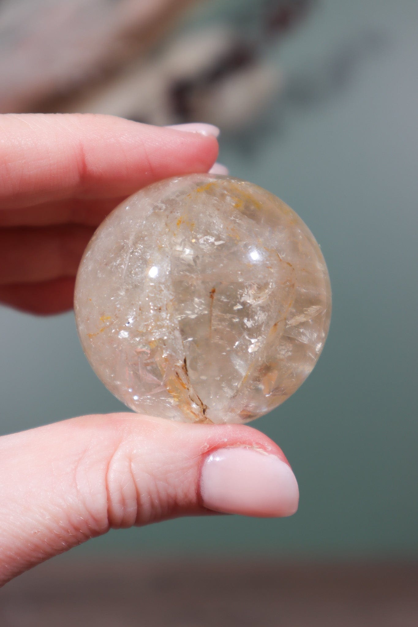 RARE Herkimer Diamond Sphere 40mm Rocks & Fossils Tali & Loz Crystals