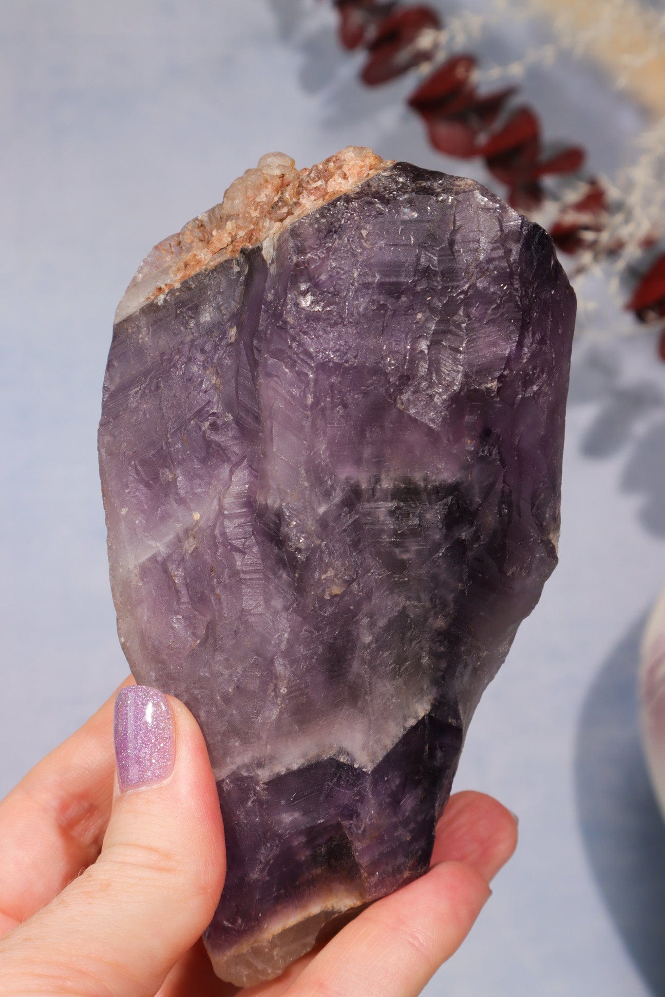 Raw Chevron Amethyst Root 474gr Specimen Tali & Loz Crystals
