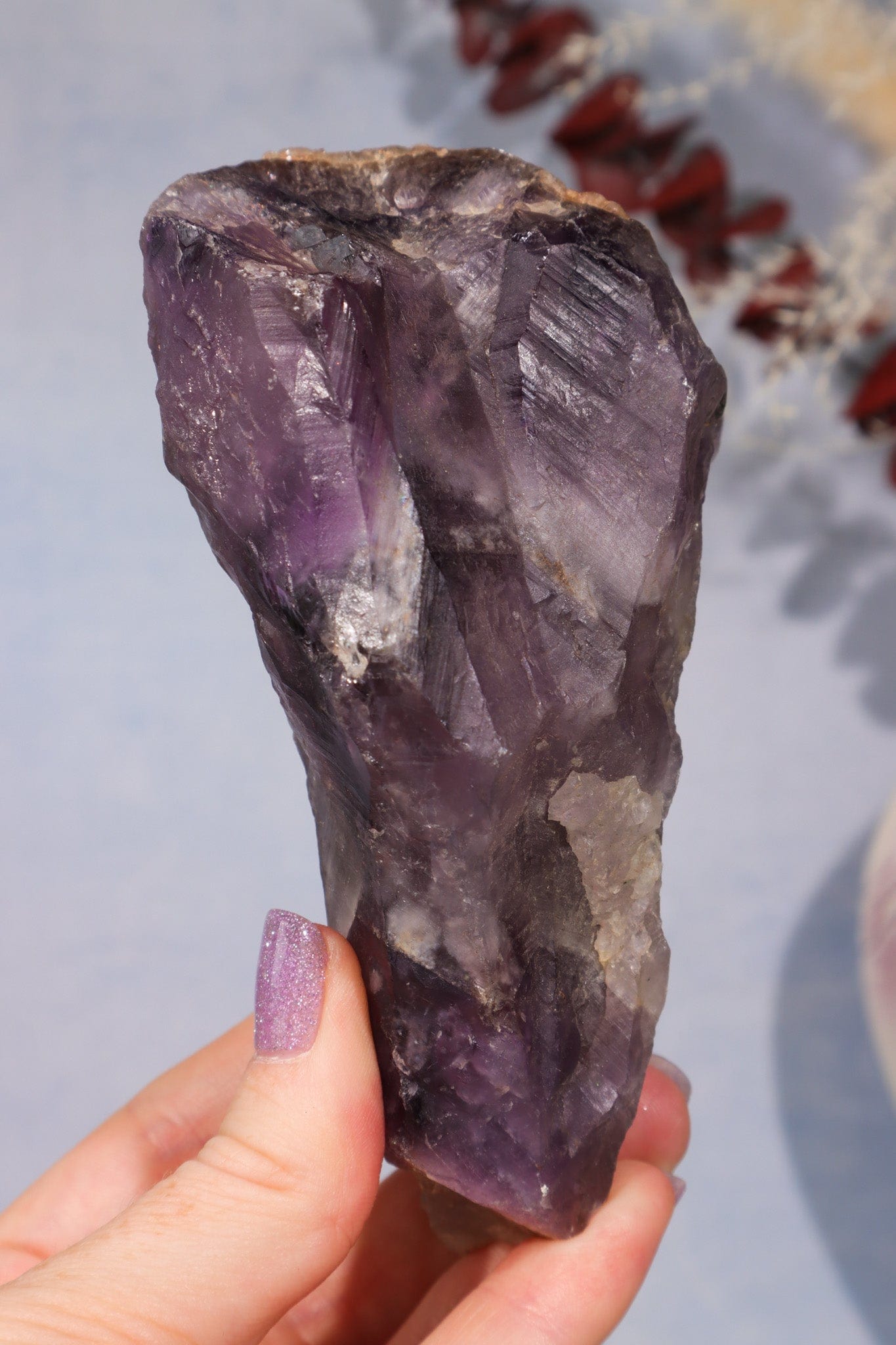 Raw Chevron Amethyst Root 474gr Specimen Tali & Loz Crystals