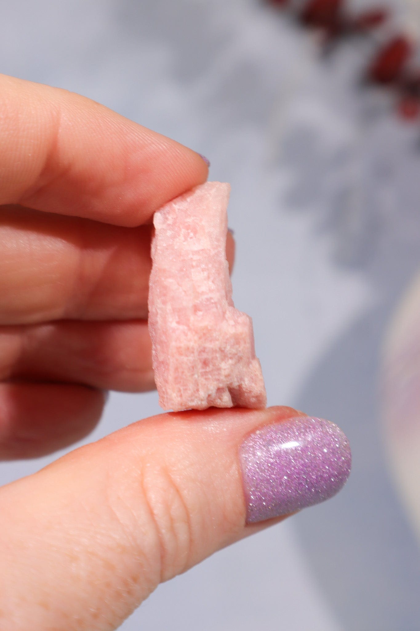 Raw Thulite 3cm, Sold as Seen Minerals Tali & Loz Crystals