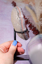 Red Amethyst Heart On Custom Stand 14cm Hearts Tali & Loz Crystals