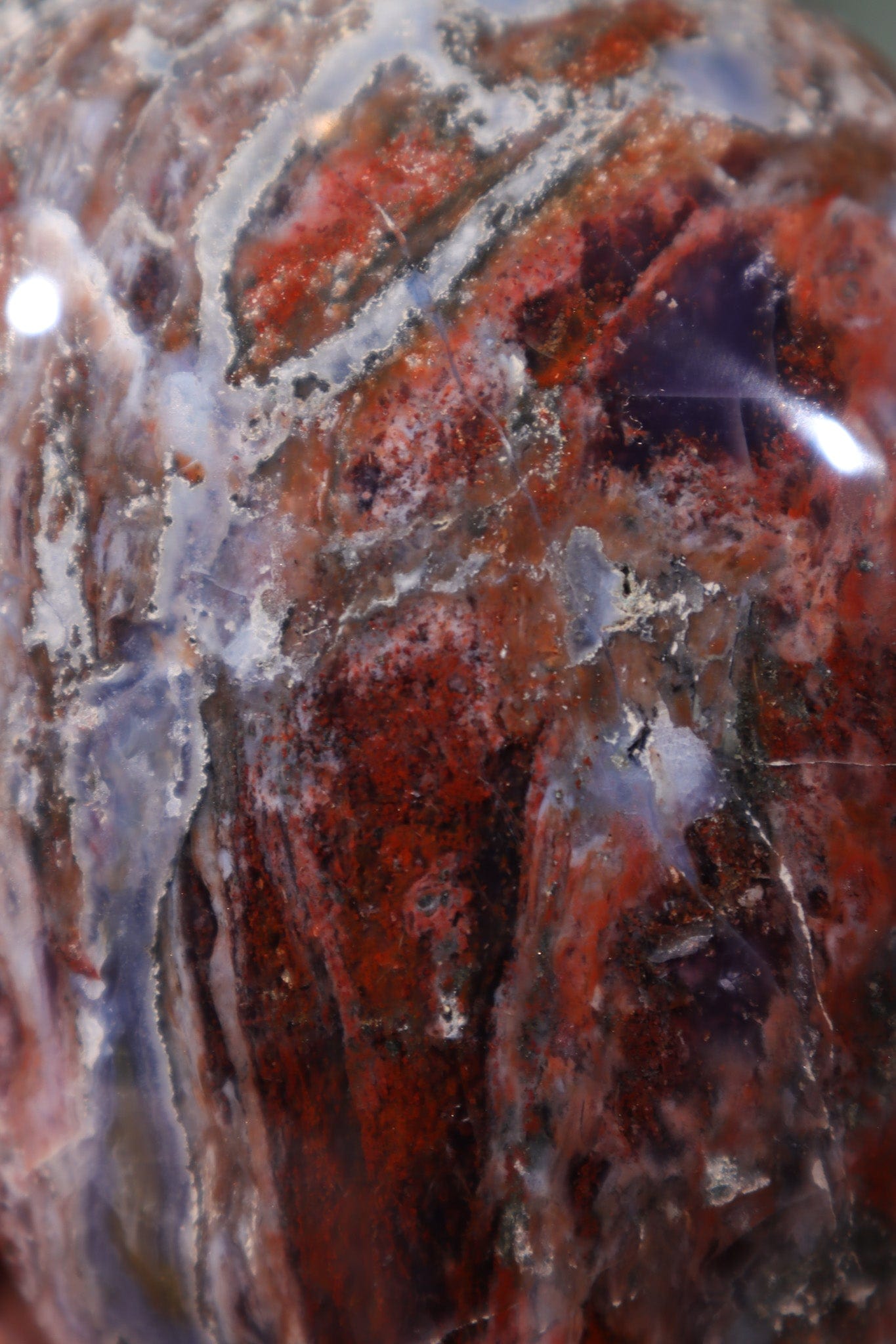 Red Blue Agate Freeform 0.6kg - Tali & Loz Crystals