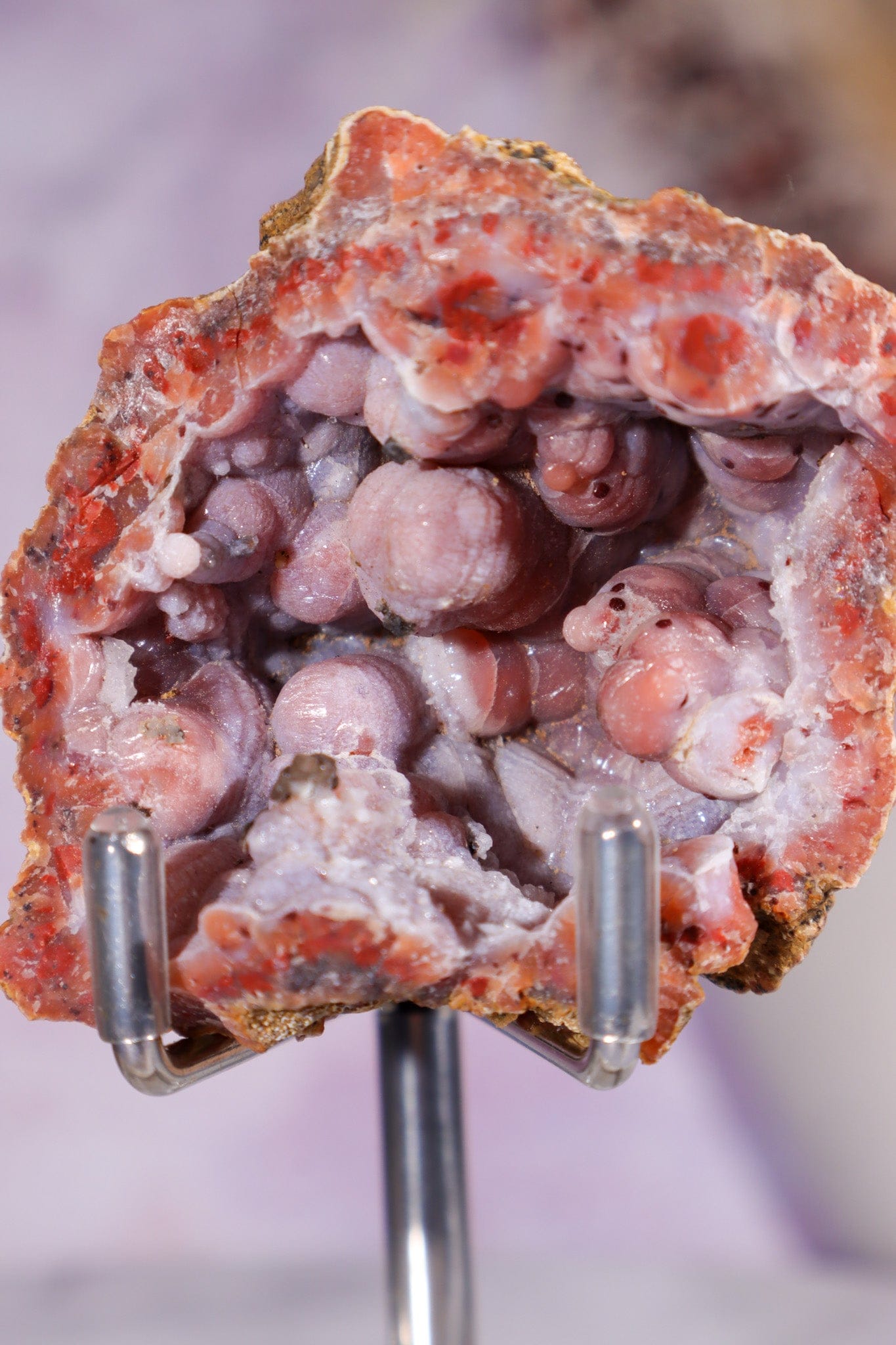 Red Botryoidal Chalcedony Geode 6cm, Morocco Specimen Tali & Loz Crystals