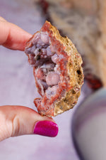 Red Botryoidal Chalcedony Geode 6cm, Morocco Specimen Tali & Loz Crystals