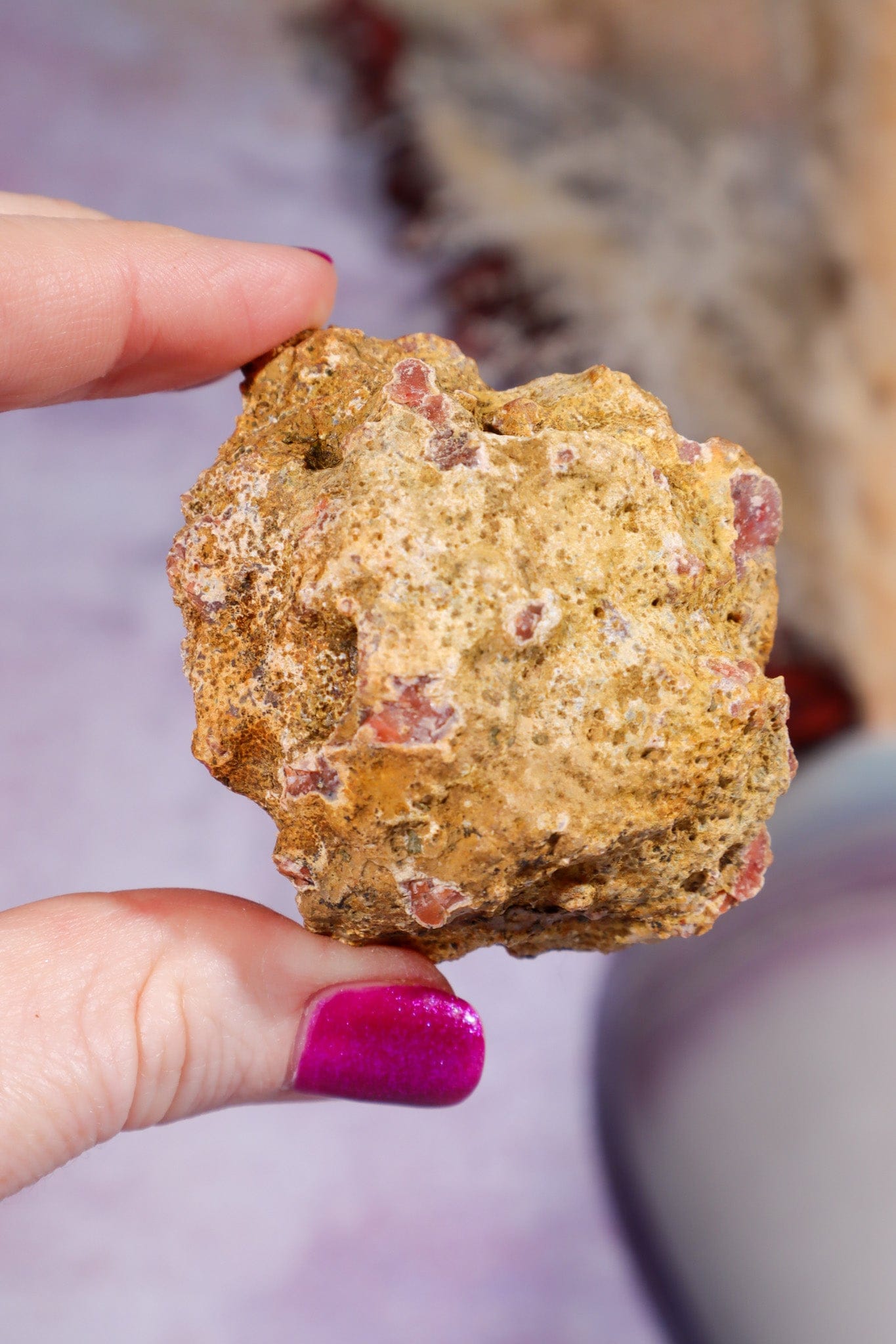 Red Botryoidal Chalcedony Geode 6cm, Morocco Specimen Tali & Loz Crystals