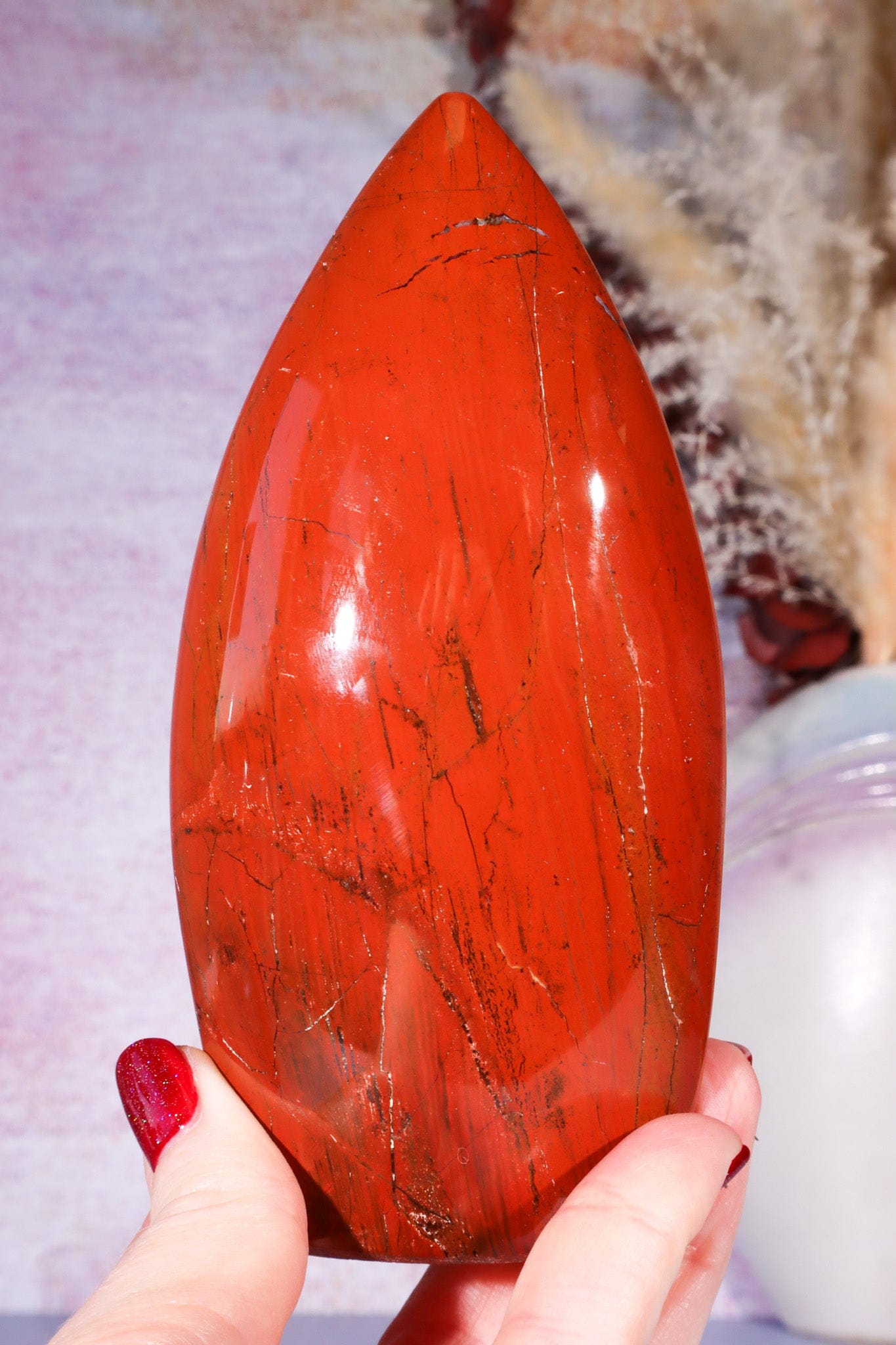 Red Jasper Flame 13.5cm Worry stones Tali & Loz Crystals