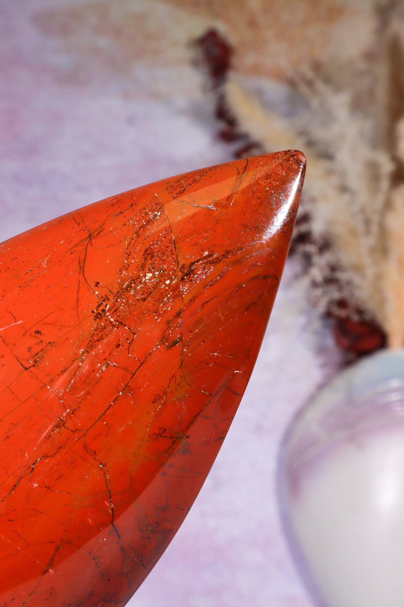 Red Jasper Flame 15cm Worry stones Tali & Loz Crystals