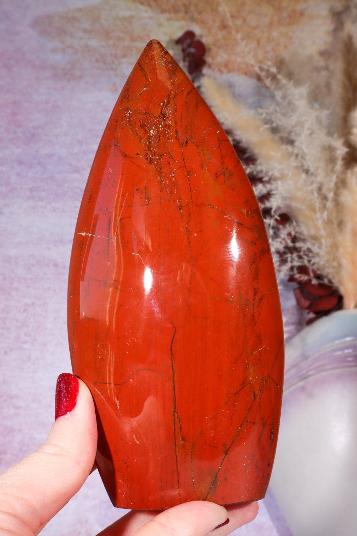 Red Jasper Flame 15cm Worry stones Tali & Loz Crystals