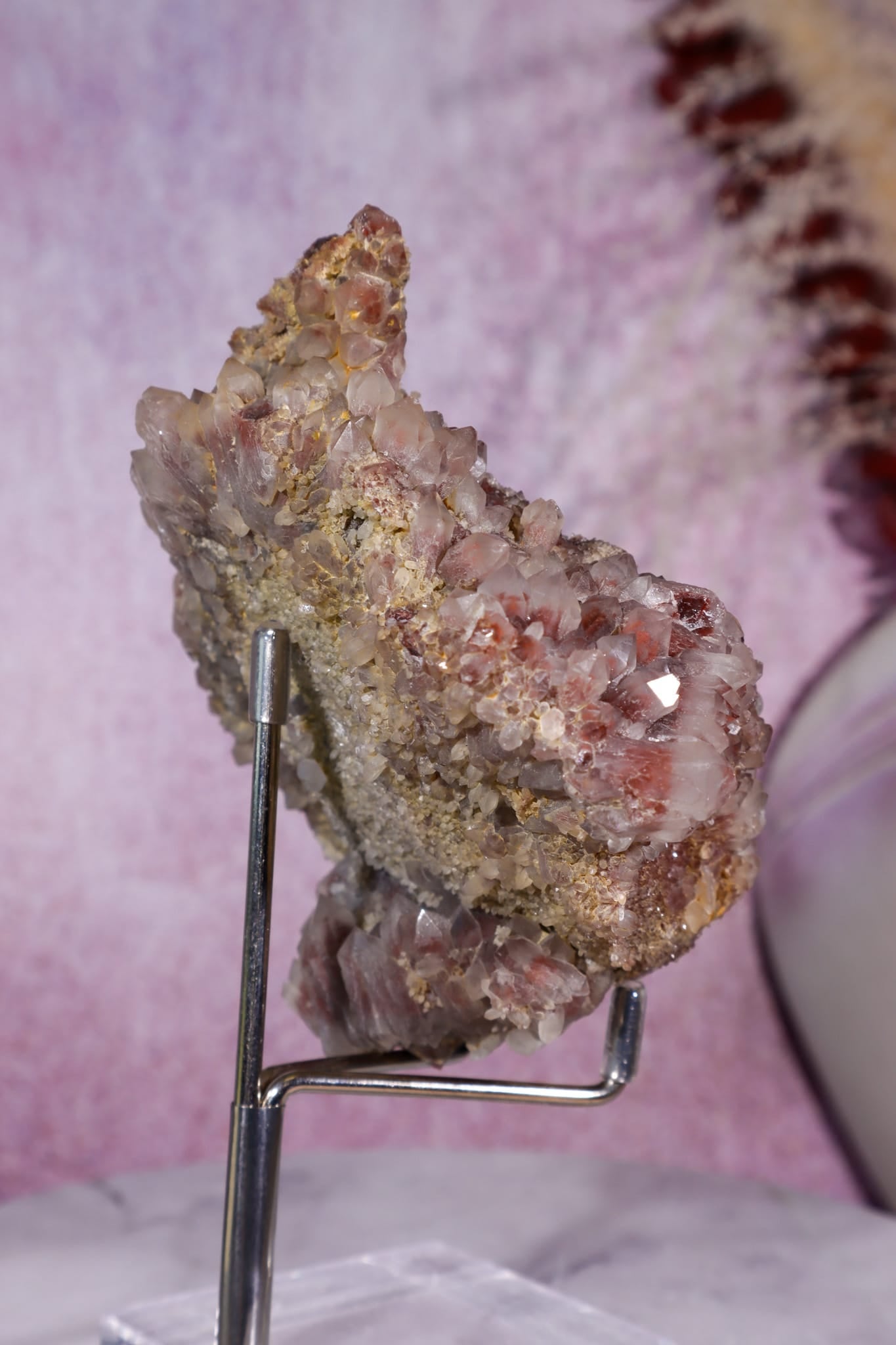 Red Phantom Quartz Cluster | 110mm | Morocco Quartz Tali & Loz Crystals