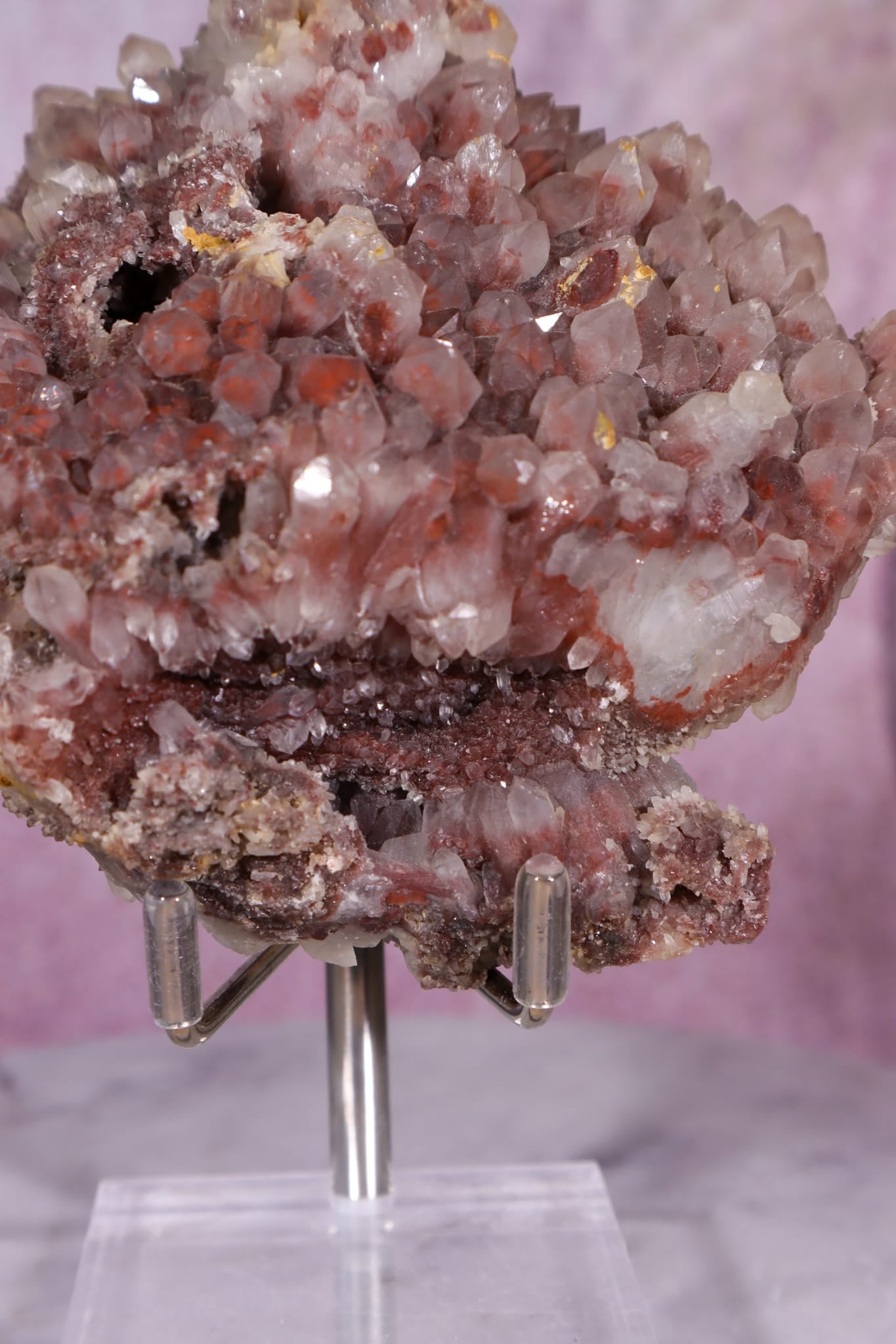Red Phantom Quartz Cluster | 110mm | Morocco Quartz Tali & Loz Crystals