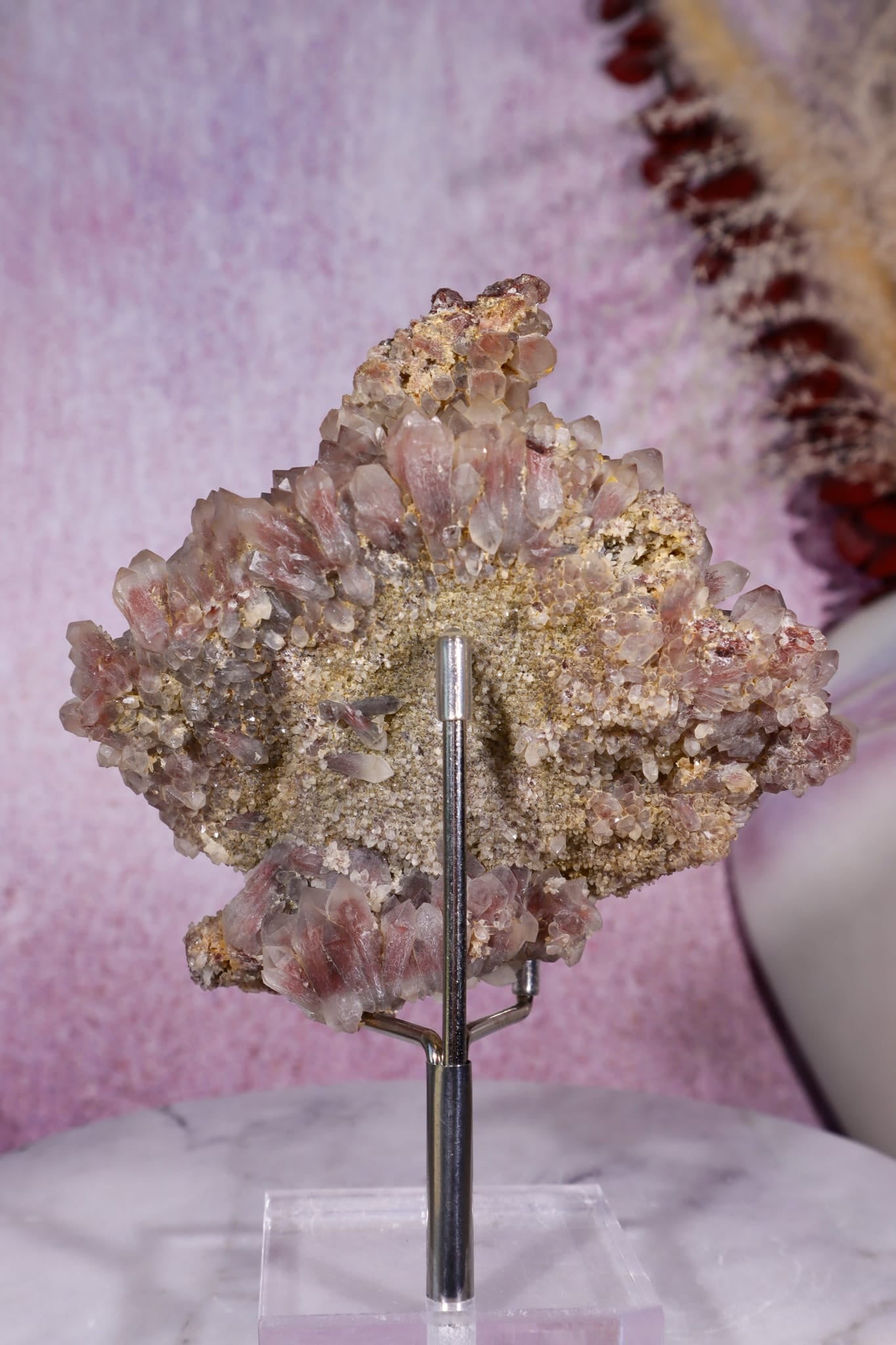 Red Phantom Quartz Cluster | 110mm | Morocco Quartz Tali & Loz Crystals