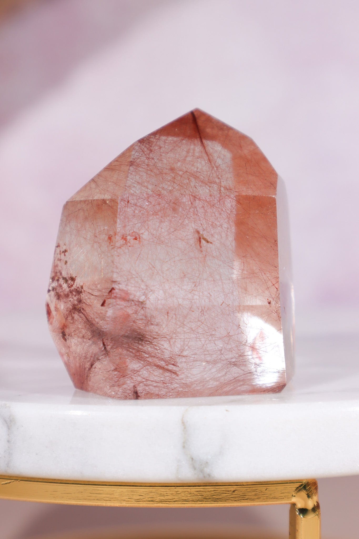 Red Rutilated Quartz Tower 4.5cm - Tali & Loz Crystals